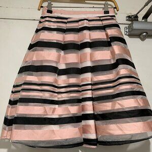 PINK TARTAN MIDI SHEER STRIPE SKIRTS SIZE 2